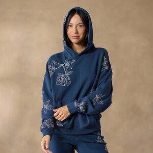 DRIFTWOOD Deep Blue Floral Hoodie from the Sundance Store, Never Worn